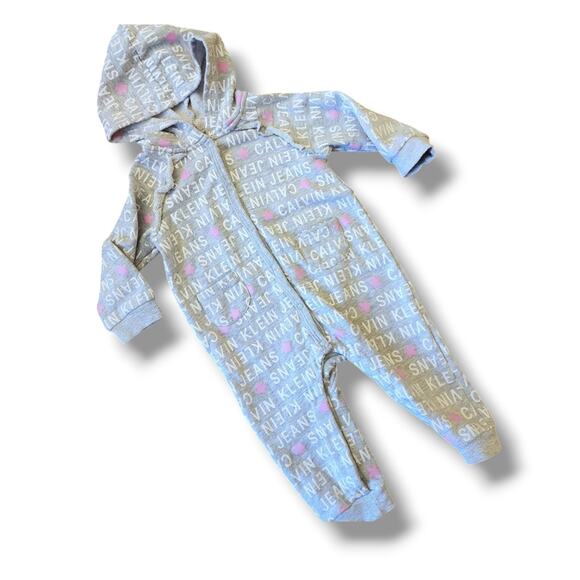 Calvin Klein Hooded Logo Jumpsuit - Picture 1 of 2